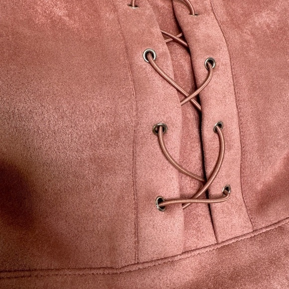 B x Runway Faux Suede Tube Crop Top - Picture 6 of 12